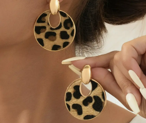 animal print brincos