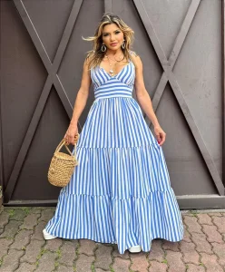 vestido listrado